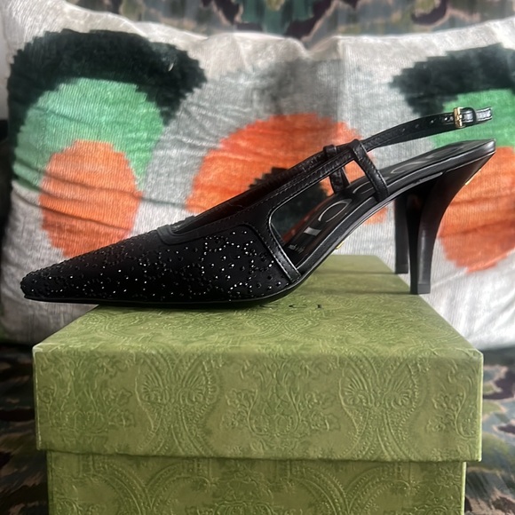 Gucci Crystal GG Slingback Pump - Picture 6 of 11
